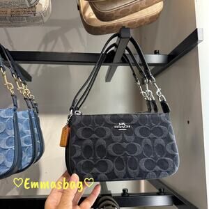 Coach Nolita 19 In Signature Denim CCZ48 denim/Silver/Black